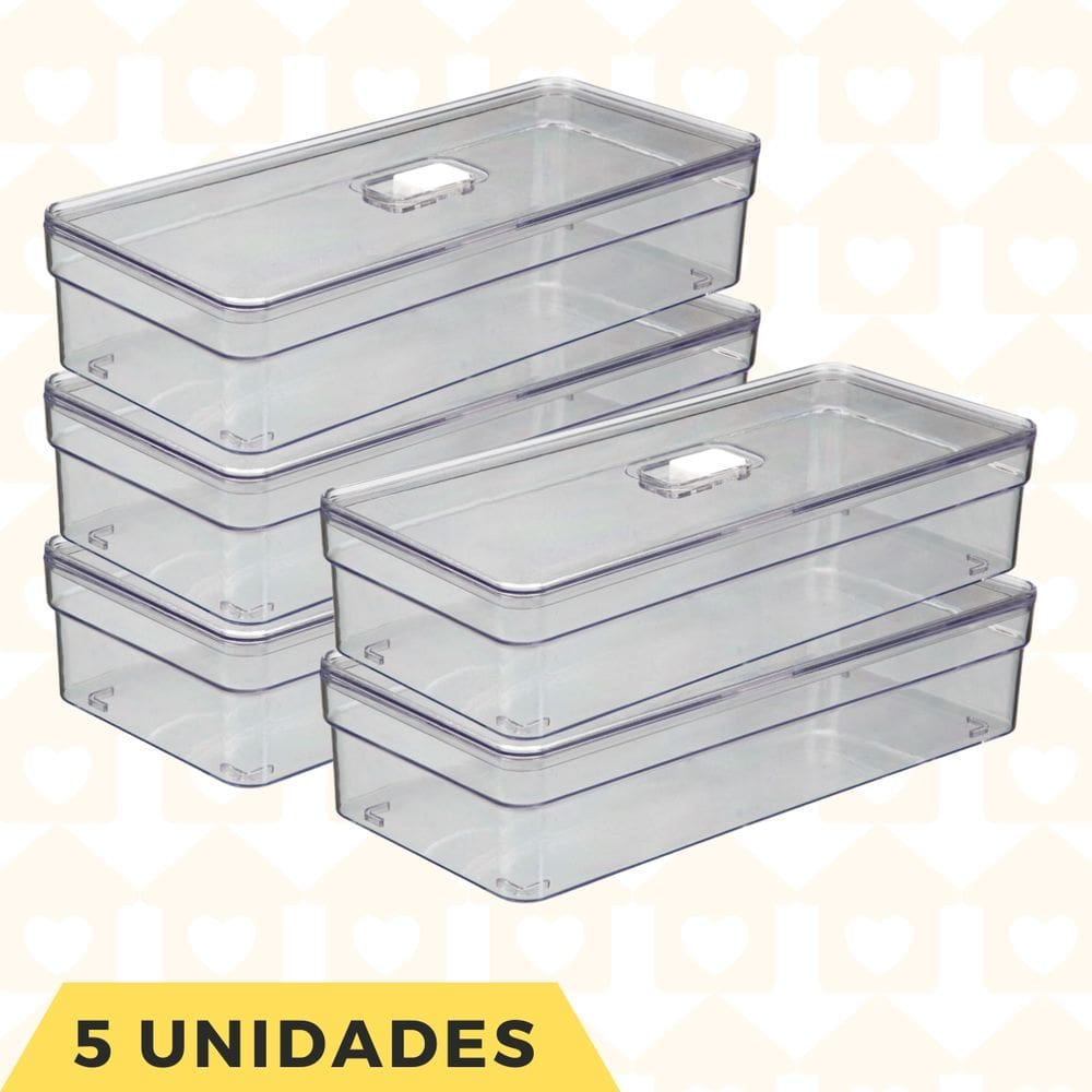 5 Un Organizador Acrilico Transparente Porta Ovos Com Tampa