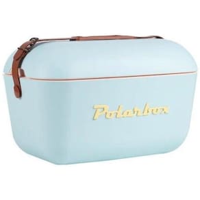 Bolsa Térmica Cooler Retrô Com Alça Em Couro 12 Litros Coral