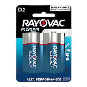 Pilha Alcalina Tamanho D 1,5V com 2 Unidades