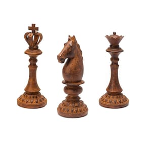 Peças Xadrez Decorativas Resina Azul - Rei, Rainha, Cavalo