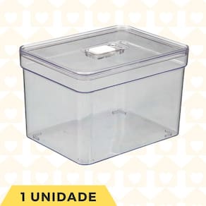 Caixa Organizaodora Transparente Acrilico Quadrado Medio 1 UN