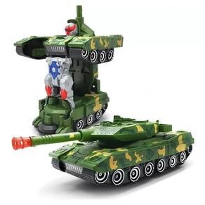 Tanque De Combate Que Se Transforma Em Robô Com Luz E Som