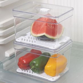 Kit 5 UN Organizadores De Alimentos Quadrado Resistente Medio