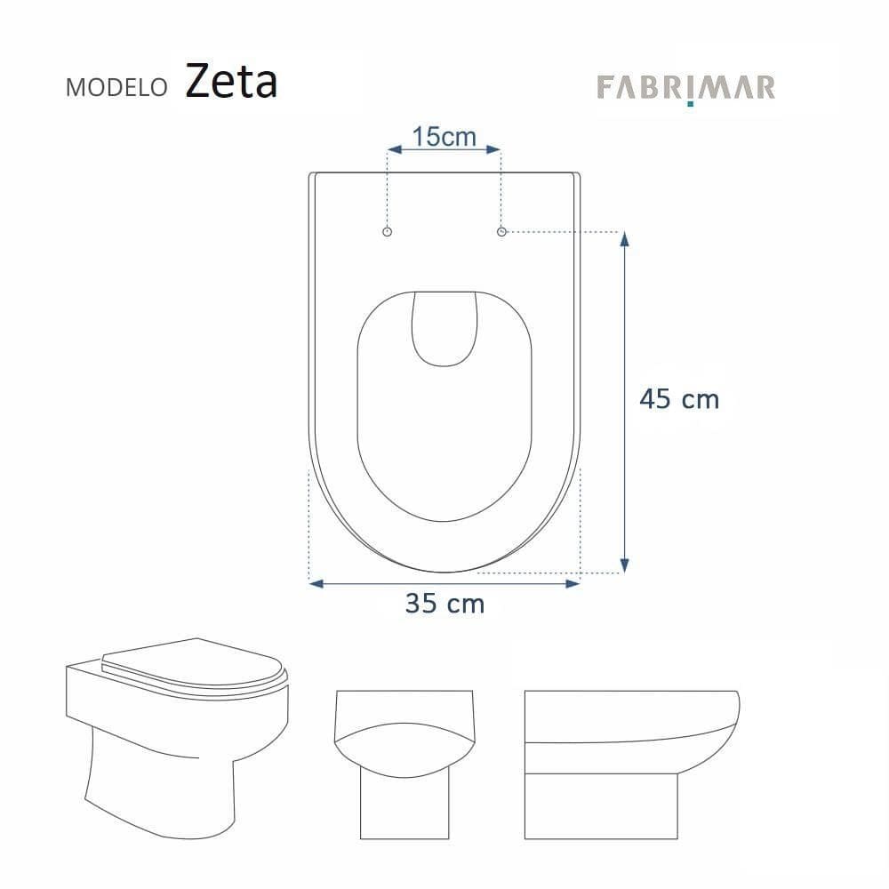 Assento Sanitario Poliester Zeta Branco para vaso Fabrimar