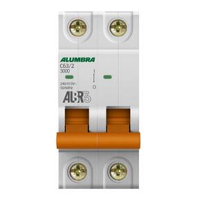 Disjuntor Bipolar 2P 63A Curva C Albr3 Alumbra