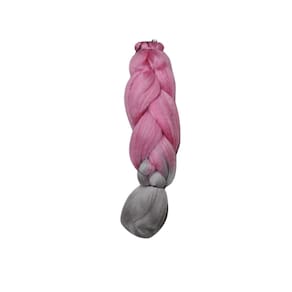 Cabelo Sintético Jumbão 399Gr Para Tranças Box Rosa E Branco