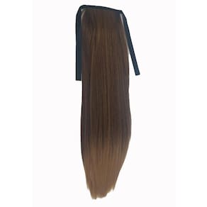 Rabo De Cavalo Com Fita Liso Loiro Dourado 4/27 Fibra 60Cm