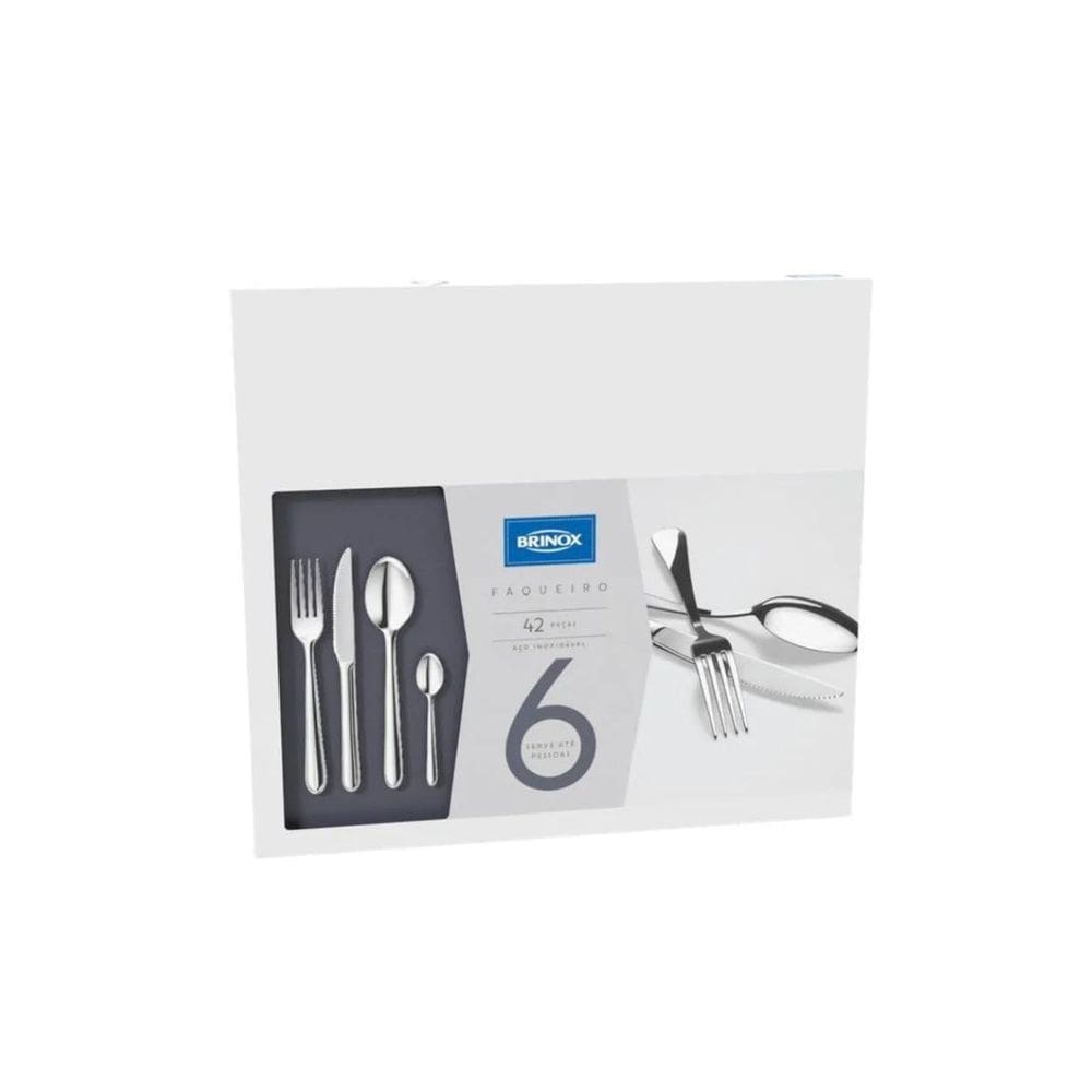Jogo Faqueiro Lyon Talheres Faca Garfo Colher Kit 42 Peças