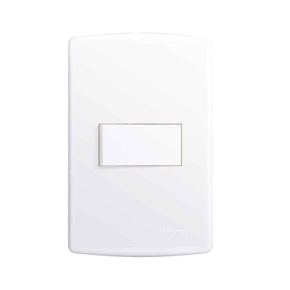 Conjunto 1 Interruptor Simples 4X2 Branco Siena 6511 Alumbra