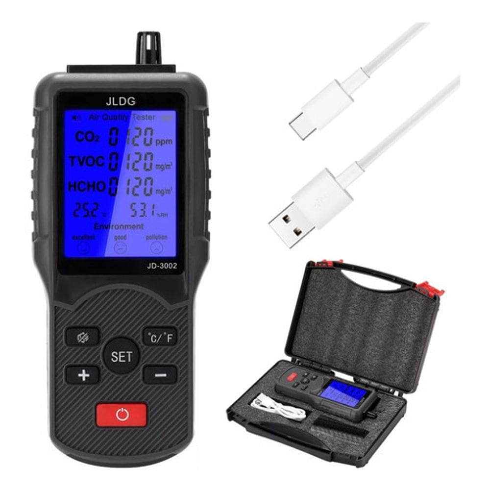 Medidor Multi Qualidade Do Ar Co2 Umidade Temperatura Tvoc