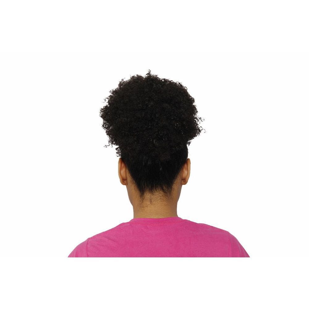 Aplique Puff Black Coque Afro Castanho Natural 4 Fibra