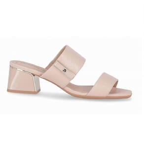 Tamanco Salto Grosso Piccadilly 543081 Feminino - Nude