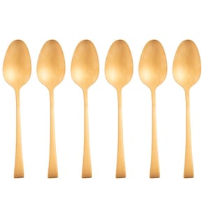 Conjunto 6 Colheres para Mesa de Aço Inox Berna Dourado Fosco 71796 - Wolff