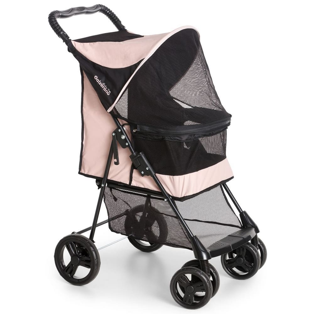 Carrinho de Passeio Cachorro Gato Galzerano Pet Lecco Rosa