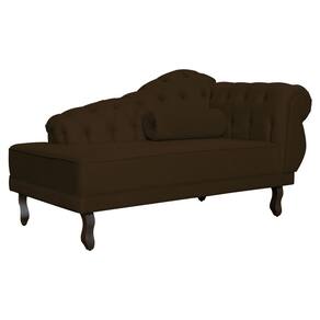 Recamier Larissa Lado Esquerdo 1,50 cm Veludo Marrom - Montanaris Decor