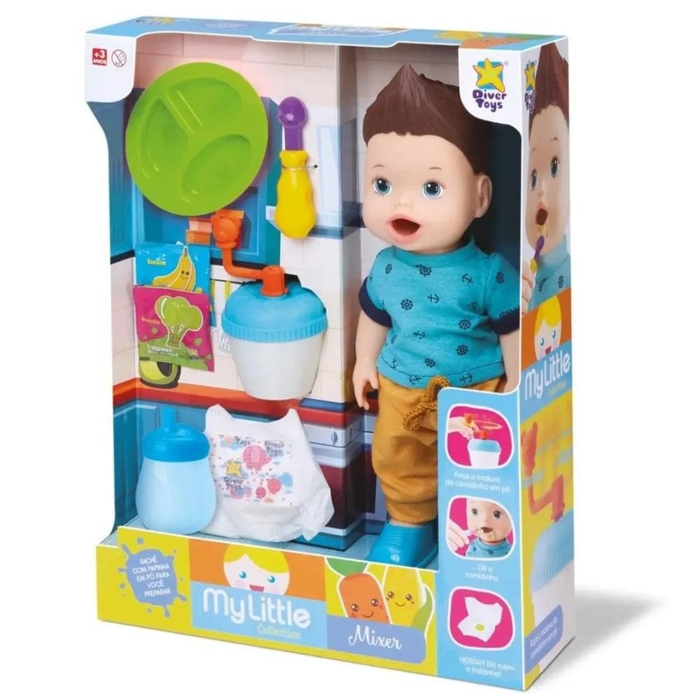 Boneco My Little Collection Mixer Menino Branco Ref8158