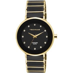 Relógio Technos Feminino Elegance Cerâmica/Safira Preto