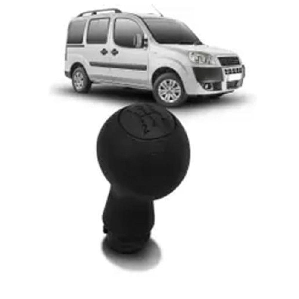 Manopla de Câmbio Preta Doblo 02+ NAT PVC