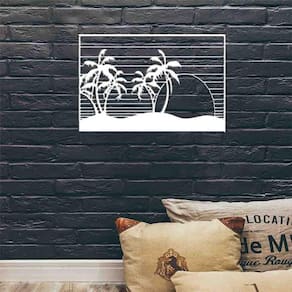 Quadro Decorativo Pôr Do Sol Vazazdo - Mdf 3Mm 002