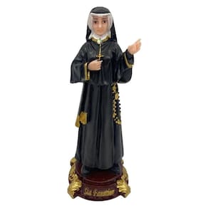 Escultura Santa Faustina Resina 16 cm Alta Qualidade