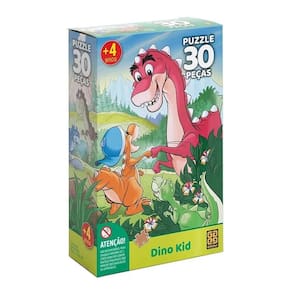 Quebra Cabeça Infantil 30 Peças Dino Kid -Puzzle Grow 3922