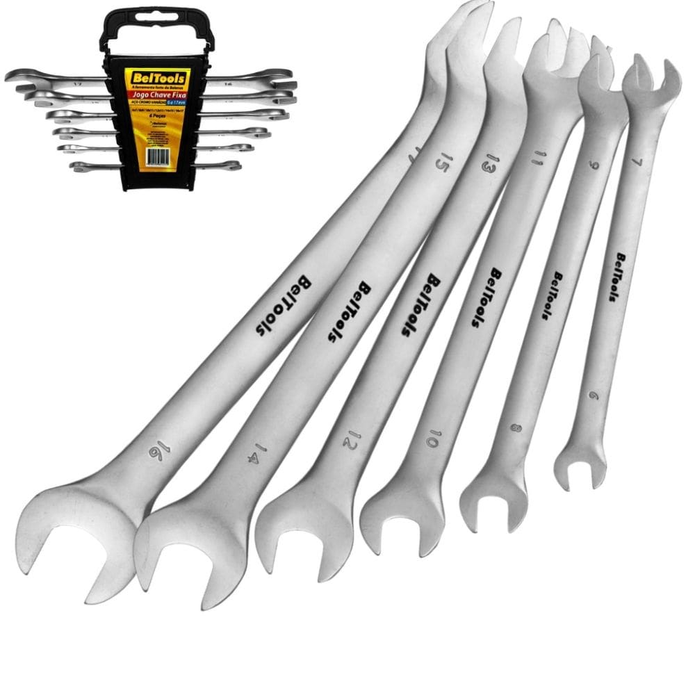 Jogo Chave Fixa Crv 6 a 17mm com 6 peças Beltools