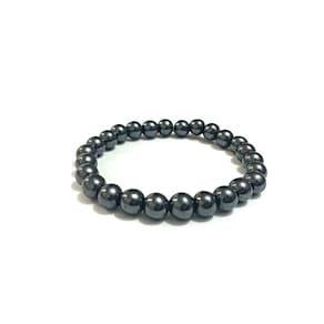 Pulseira de Bolinha Pedra Hematita 8mm