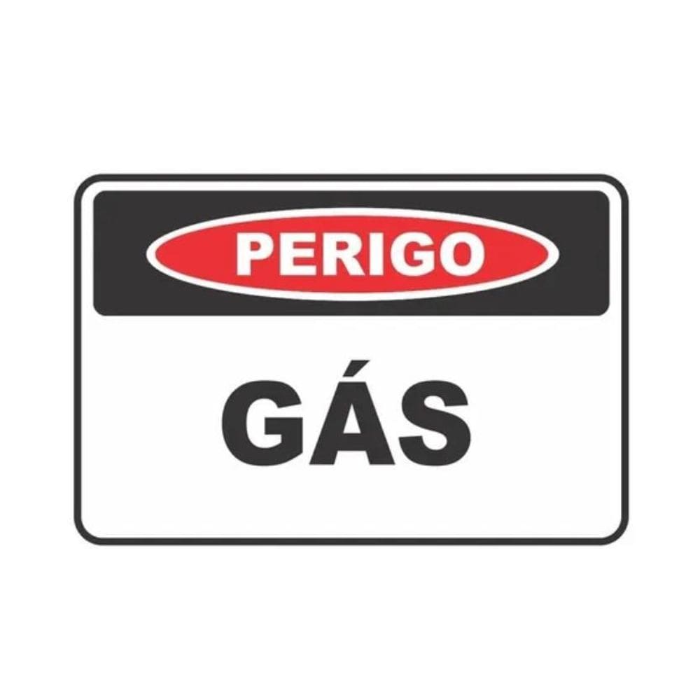 Placa Pvc Perigo Gás Auto-Adesiva Jaime