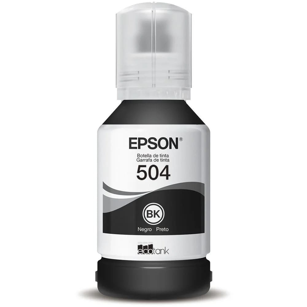 Refil De Tinta Epson T504122 Preto 127Ml L4150 L4160 L4260 L6161 L14150 L6270