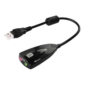 Placa de Som USB 7.1 p/ PC e Notebook - Controle Volume