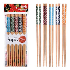 Conjunto de Hashi 16 Unidades Bambu Art House - Importado