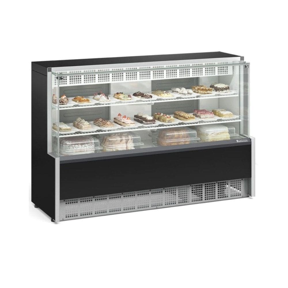 Vitrine Refrigerada Dupla Função 1,75M Preta GPEA-175R Gelopar 110v
