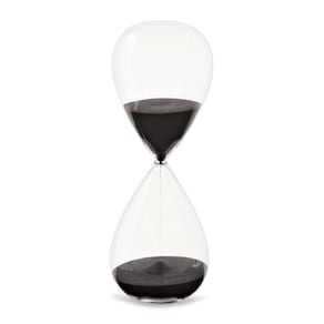 Ampulheta Preta Em Vidro - Mart 09607 - Decoração 30min