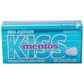 Mentos Kiss Drops Caixa Com 12 Unidades Menta