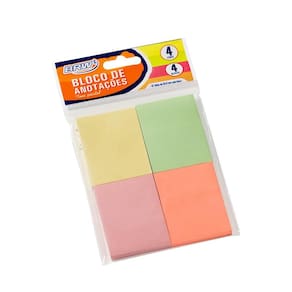 Smart Notes Brw Pastel 38 X 51Mm - 4 Blocos Com 50Fls