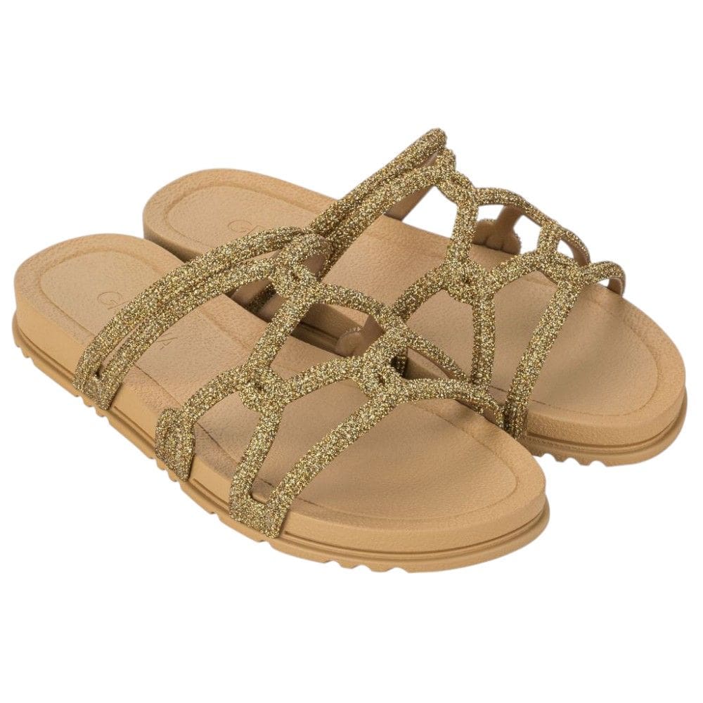 Chinelo Grendha Acolher Rasteira Grendene 19082 Feminino - Dourado