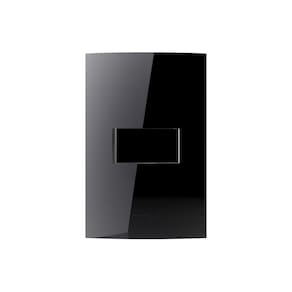 Conjunto 1 Interruptor Simples 4X2 Preto Black Piano Alumbra