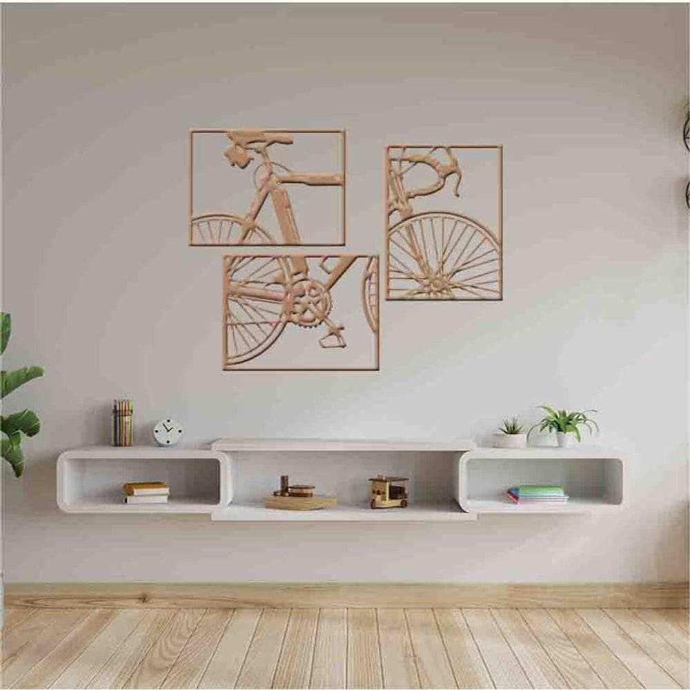 Quadro Decorativo Bicicleta Vazado - Mdf 3Mm 001
