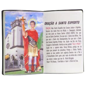 Enfeite Decorativo Em Resina Santo Expedito Livro