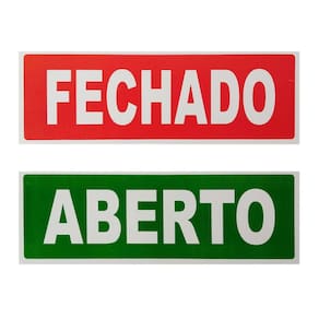 Placa De Sinalização Aberto / Fechado 30X10 - Ps50 F5E