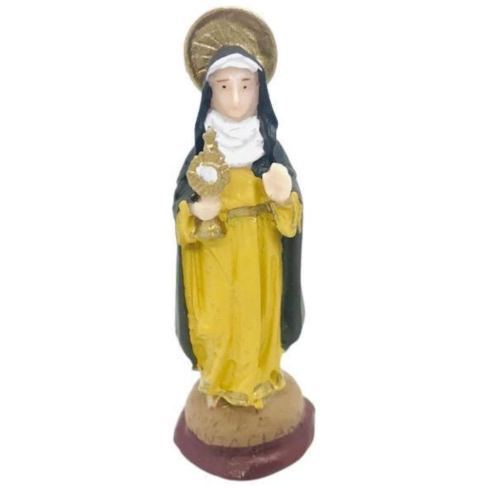 Imagem Santa Clara Em Resina 7 Cm