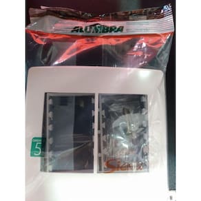 Placa 4X4 Com Suporte Para 6 Módulos Branco