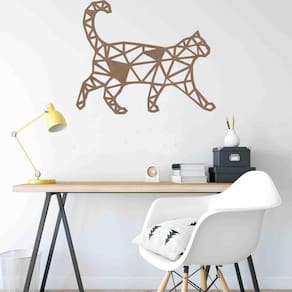 Quadro Decorativo Adorno Gato 3Mm Vazado - Mdf
