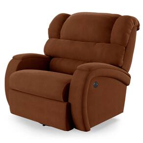 Poltrona do Papai Reclinável Napoli Glider Giratória USB Veludo Terracota FH1 - D`Rossi