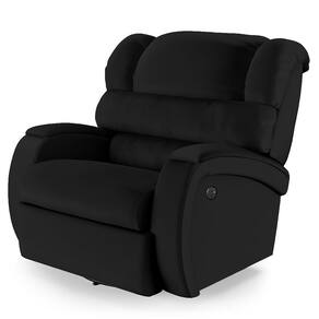 Poltrona do Papai Reclinável Napoli Glider Giratória USB PU Preto F FH1 - D`Rossi