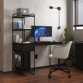 Home Office Criare C/prat 01 Gaveta Preto