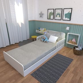 Cama Infantil Montessoriana Solteiro New Cori Yescasa Branco
