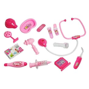 Kit Médica Infantil Com Acessório14 Acessórios Menina - Rosa