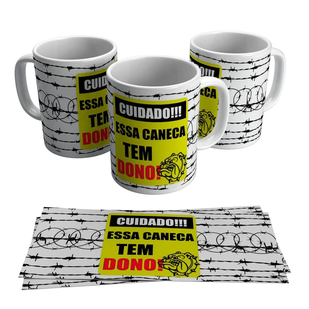 Caneca Personalizada Cuidado Caneca Tem Dono Pitbull 325ml
