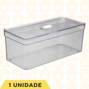 1 Organizador Retangular Resistente Grande Ideal Guardar Ovos